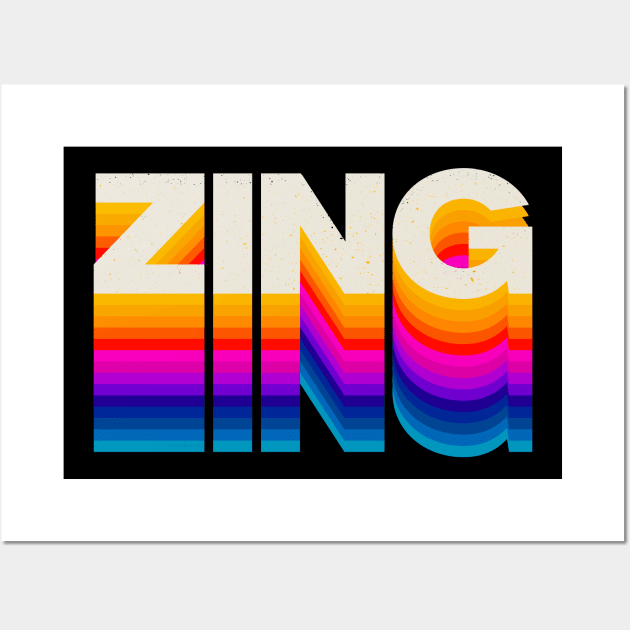 4 Letter Words - ZING Wall Art by DanielLiamGill